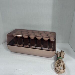 Clairol Custom Care Setter Hair Hot Rollers Curler Model KF-20 With Clips TESTED